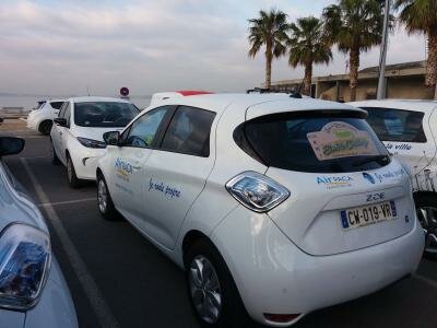 Voiture électrique zoé d'Air PACA au riviera electric challenge 2017