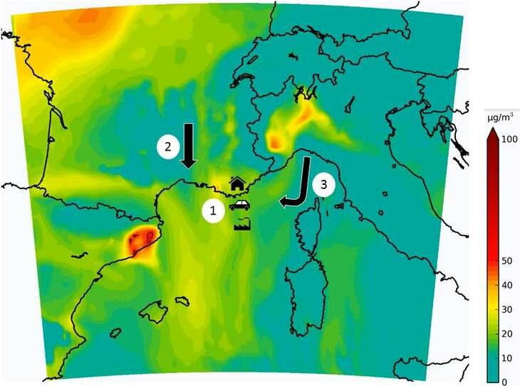 carte actualite episode pollution particules